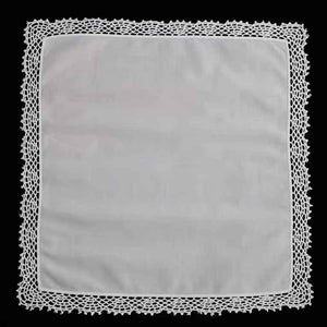 Lace wedding handkerchief in 100% cotton "Alouette"