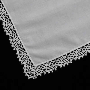 Lace wedding handkerchief in 100% cotton "Alouette"