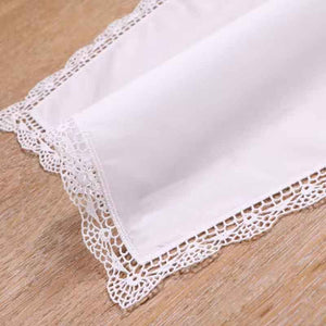 Lace wedding handkerchief in 100% cotton "Catiana"