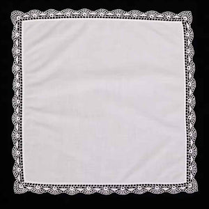 Lace wedding handkerchief in 100% cotton "Catiana"