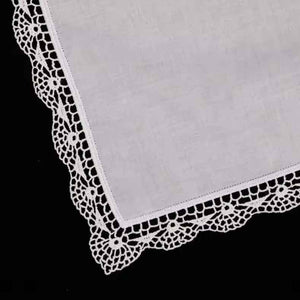 Lace wedding handkerchief in 100% cotton "Catiana"