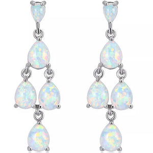 silver opal dangle earrings frenelle jewellery online auckland nz