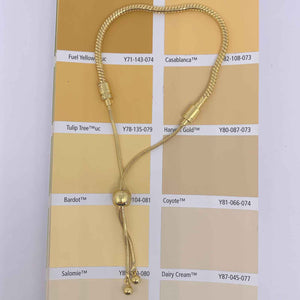 gold adjustable charm bracelet resene