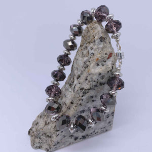 purple crystal bracelet stone