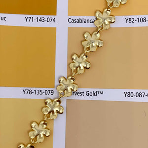18K Gold Flower CZ Diamond Bracelet "Cherie"