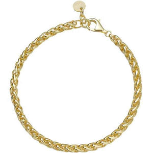 18K Gold Bracelet Chain over 925 Sterling Silver "Jocelyn"