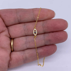 18K Gold Evil Eye Bracelet "Koruma"