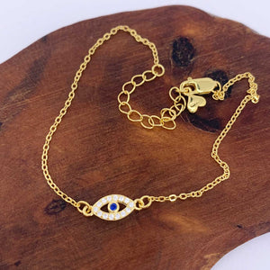 18K Gold Evil Eye Bracelet "Koruma"