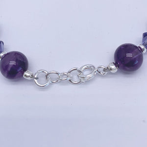 925 Sterling Silver Bracelet "Liara" (Amethyst)