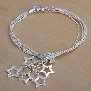 925 Sterling Silver chain bracelet with stars "Matariki"