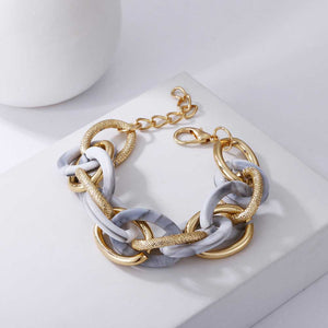 Contemporary Resin and gold bracelet "Mirimar" (Marble)