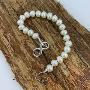 925 Sterling Silver Bracelet with AAA Grade Pearls "Jillian"