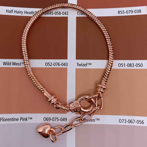 rose gold charm bracelet resene