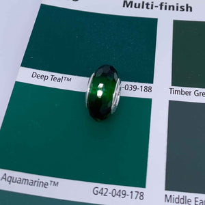 green silver charm bead resene