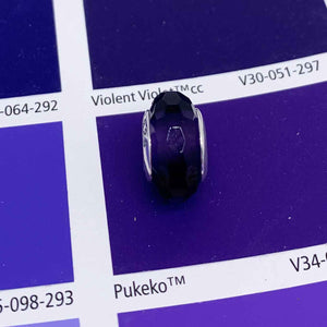 purple silver charm bead resene