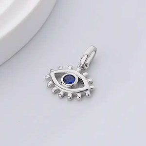silver evil eye necklace jewellery