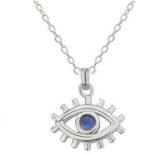 silver evil eye necklace