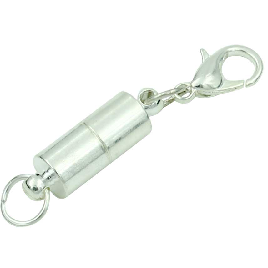 Necklace difficult to put on?  HERE'S THE ANSWER! Silver magnetic clasp MEDIUM