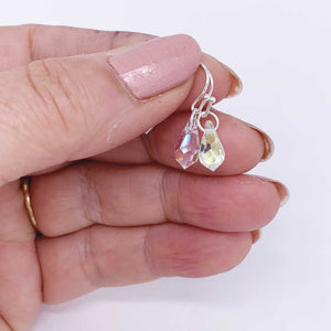 crystal silver earrings frenelle