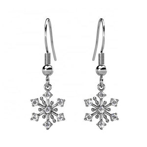 18K White-Gold Crystal Star Earrings "Astra"