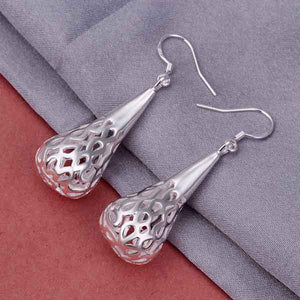 Silver Filigree Teardrop Earring "Cairo"