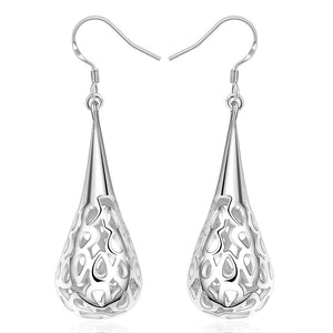 Silver Filigree Teardrop Earring "Cairo"