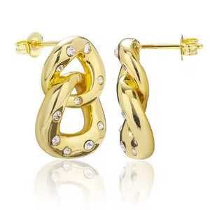 gold chain earrings buy online nz