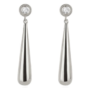 silver drop earrings