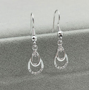 18K White Gold Crystal Jewellery Set "Collette"