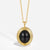 Gold black onyx necklace