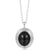silver black onyx necklace