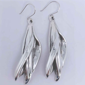 Silver Drop Earrings "Kowhai"