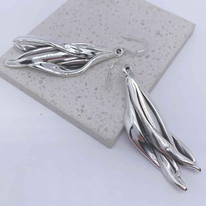Silver Drop Earrings "Kowhai"