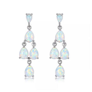 silver opal dangle earrings frenelle jewellery online auckland nz