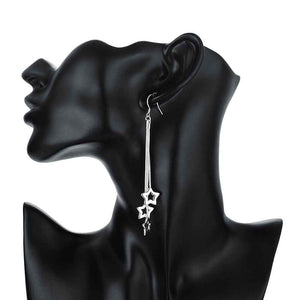 silver matariki star dangle earrings frenelle jewellery