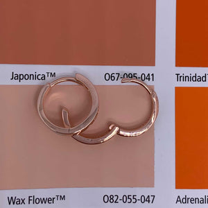 Rose-Gold Hoop Opal Earrings "Mila"