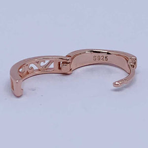 Rose-Gold Hoop Opal Earrings "Mila"