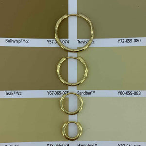 18K Gold Hoop Huggie Earrings "Sacha" (1.5mm)