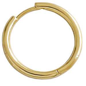 18K Gold Hoop Huggie Earrings "Sacha" (1.5mm)