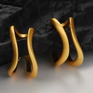 gold double ear cuff frenelle