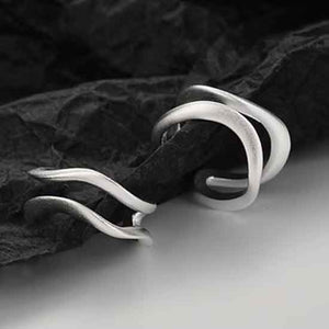 silver double cuff earring frenelle jewellery