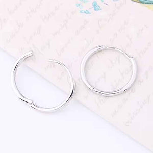 silver hoop huggie earrings frenelle