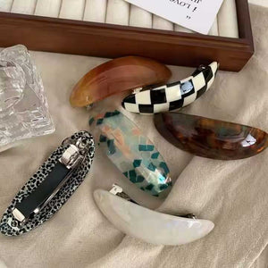 oval barrette hair clip style