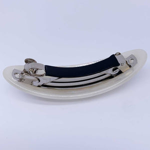 oval barrette hair clip back ivew