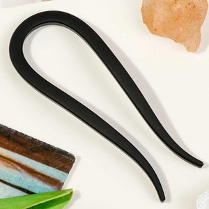 Long Resin Hair Fork "Nayla" (Black)