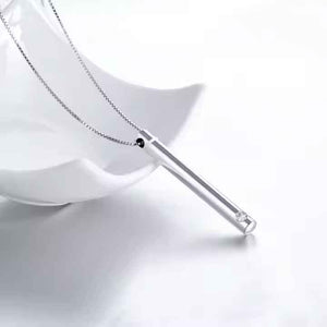 Silver Cremation Urn Necklace "Memories"