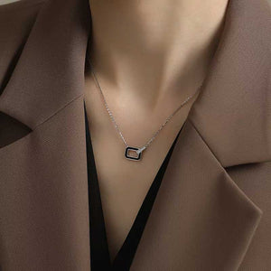 925 Sterling Silver Modern Necklace "Quebec"