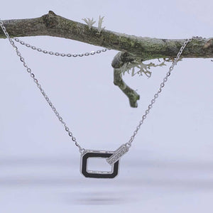 925 Sterling Silver Modern Necklace "Quebec"
