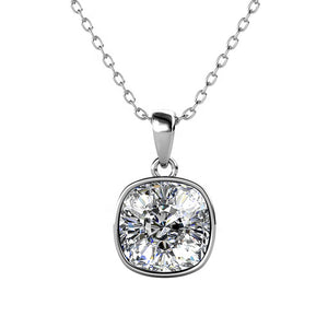 18K White Gold Crystal Necklace "Sharon" (Crystal)