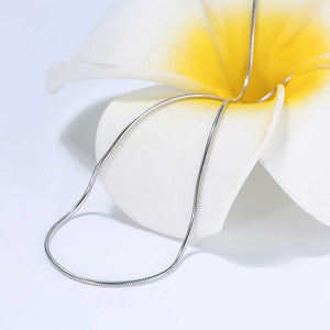 925 Sterling Silver Snake Chain with Lobster Clasp (1mm wide)